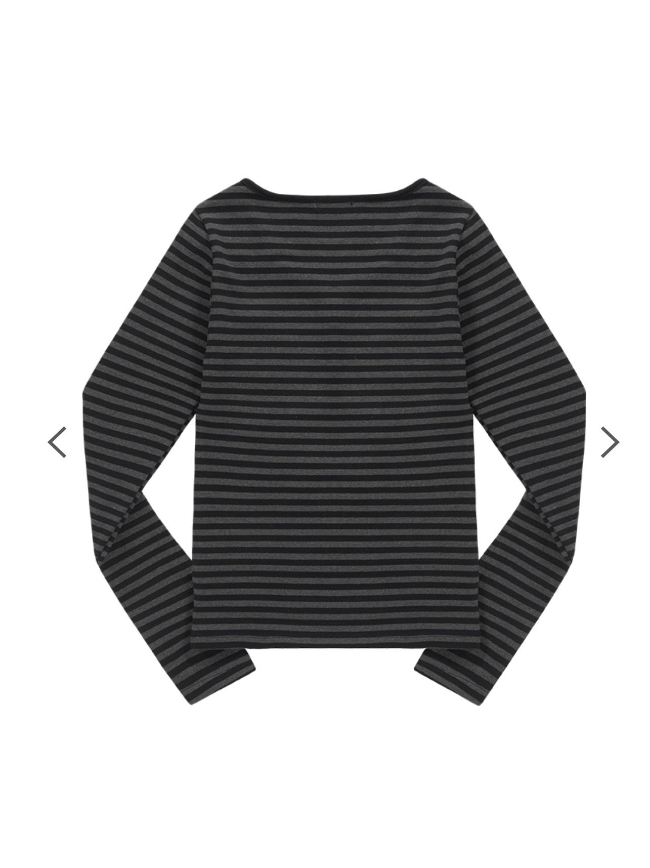 ASON Ellen Stripe Long Sleeve Tee – Black (Instock)