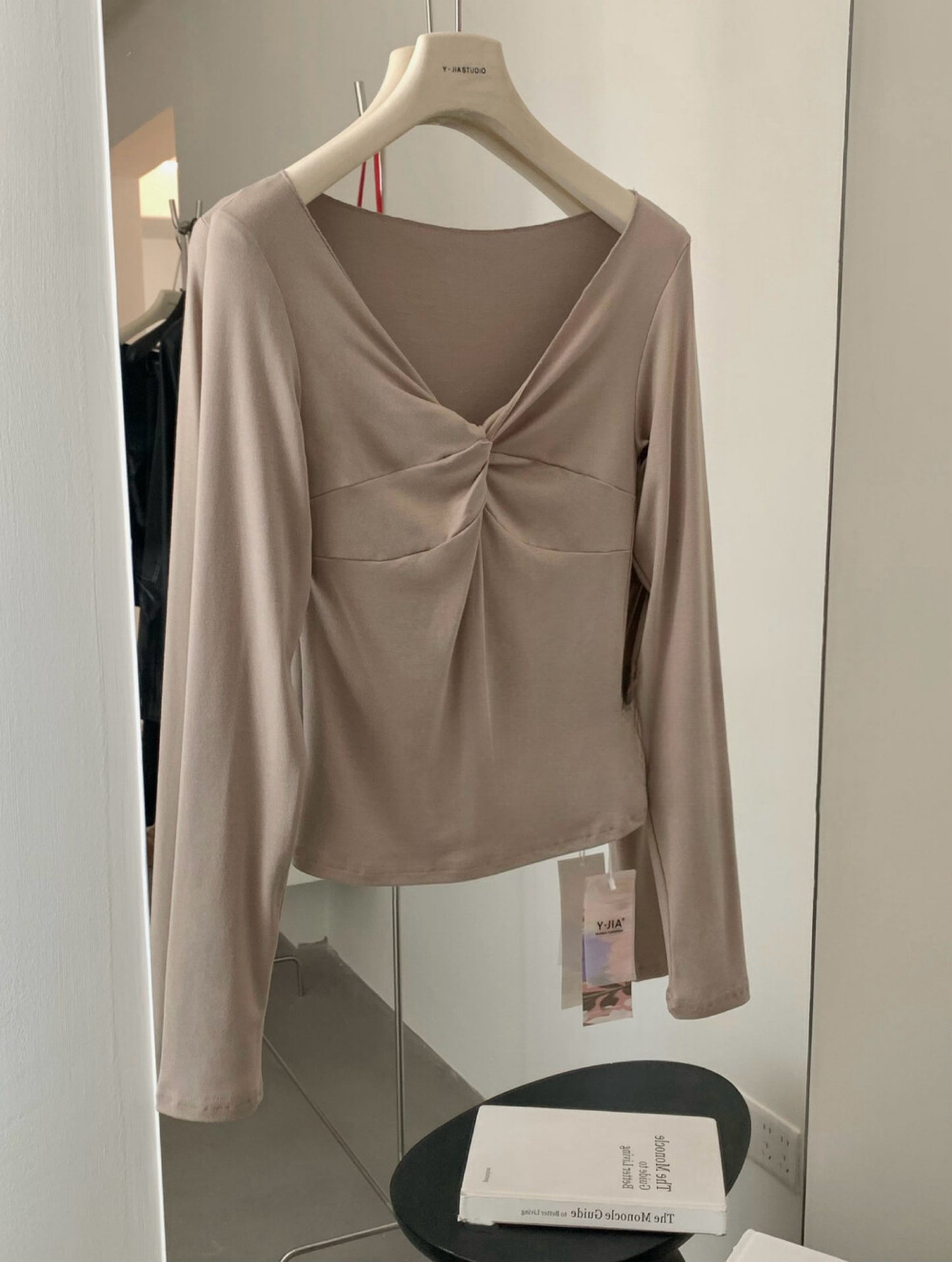 Kelly Designs Twist-Front V-Neck Slim Fit Base Top – Soft & Flattering (Instock)