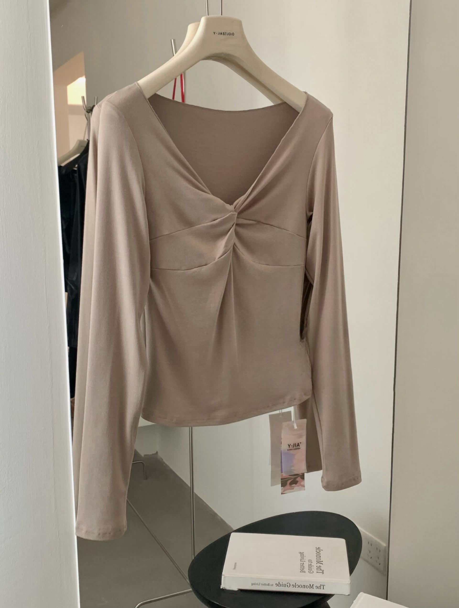 Kelly Designs Twist-Front V-Neck Slim Fit Base Top – Soft & Flattering (Instock)