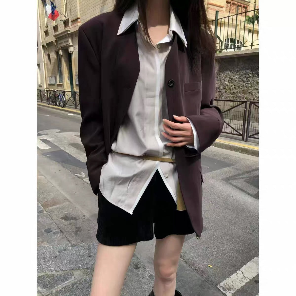 Korean Collection | Minimal Collarless Blazer (Instock)