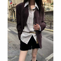 Korean Collection | Minimal Collarless Blazer (Instock)