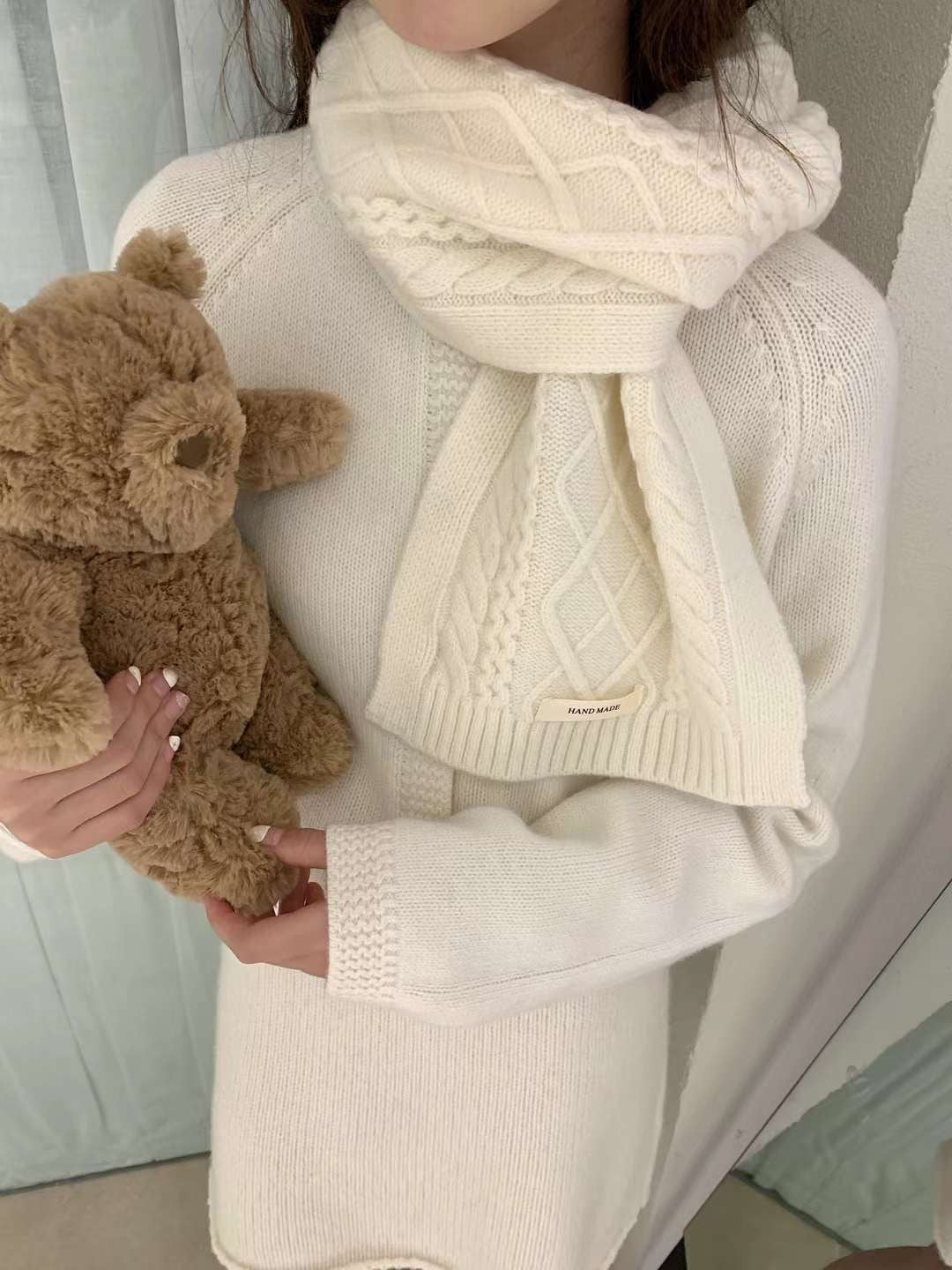 Kelly Designs Full wool hemp flower scarf (Instock)