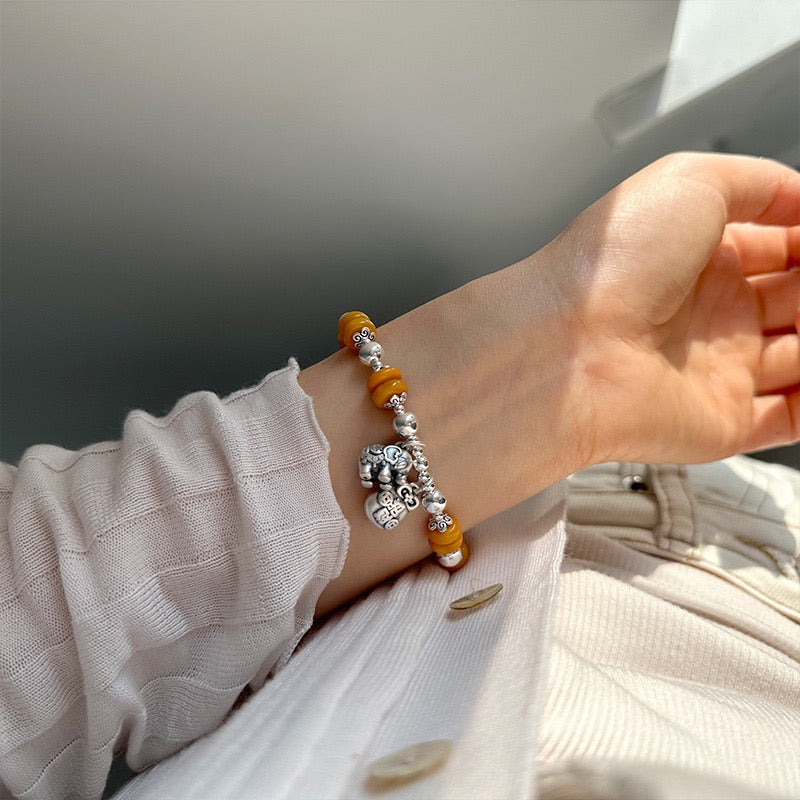 Kelly Designs Beeswax Silver Bracelet (Instock)