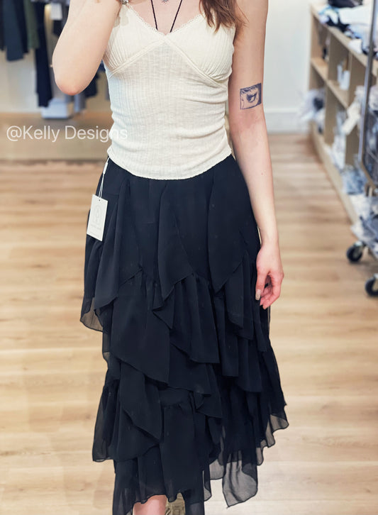 Kelly Designs Black Layers Skirt (Instock)