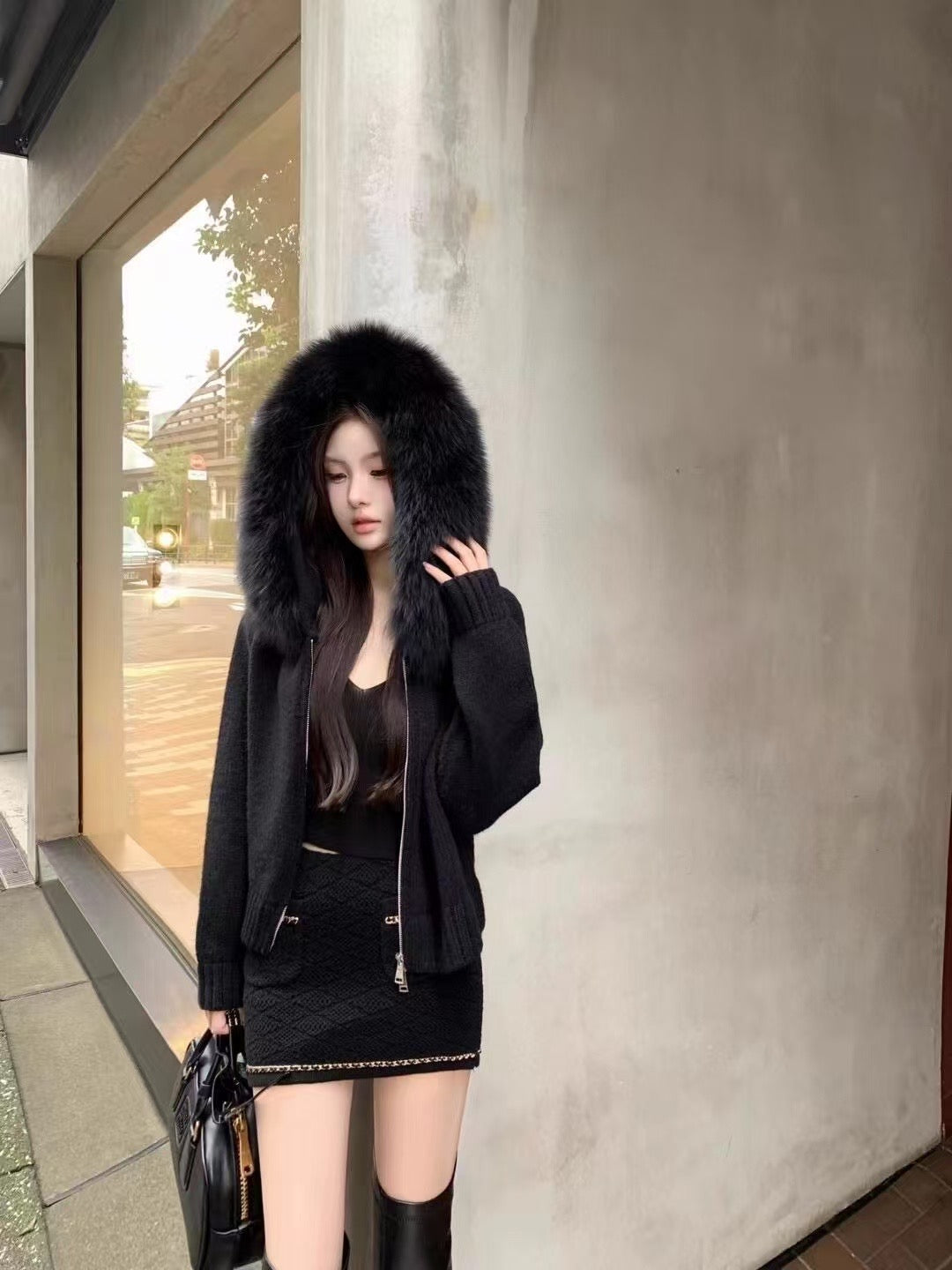 Kelly Designs 9 Colors Fox Fur Zip Up Jacket (Instock)