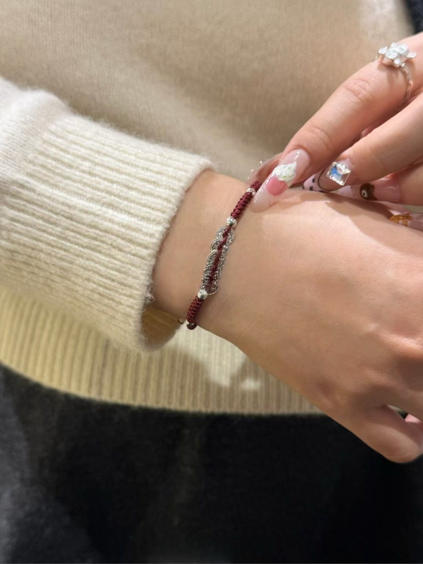 Kelly Designs Red String Five Emperor Coins Bracelet (Instock)