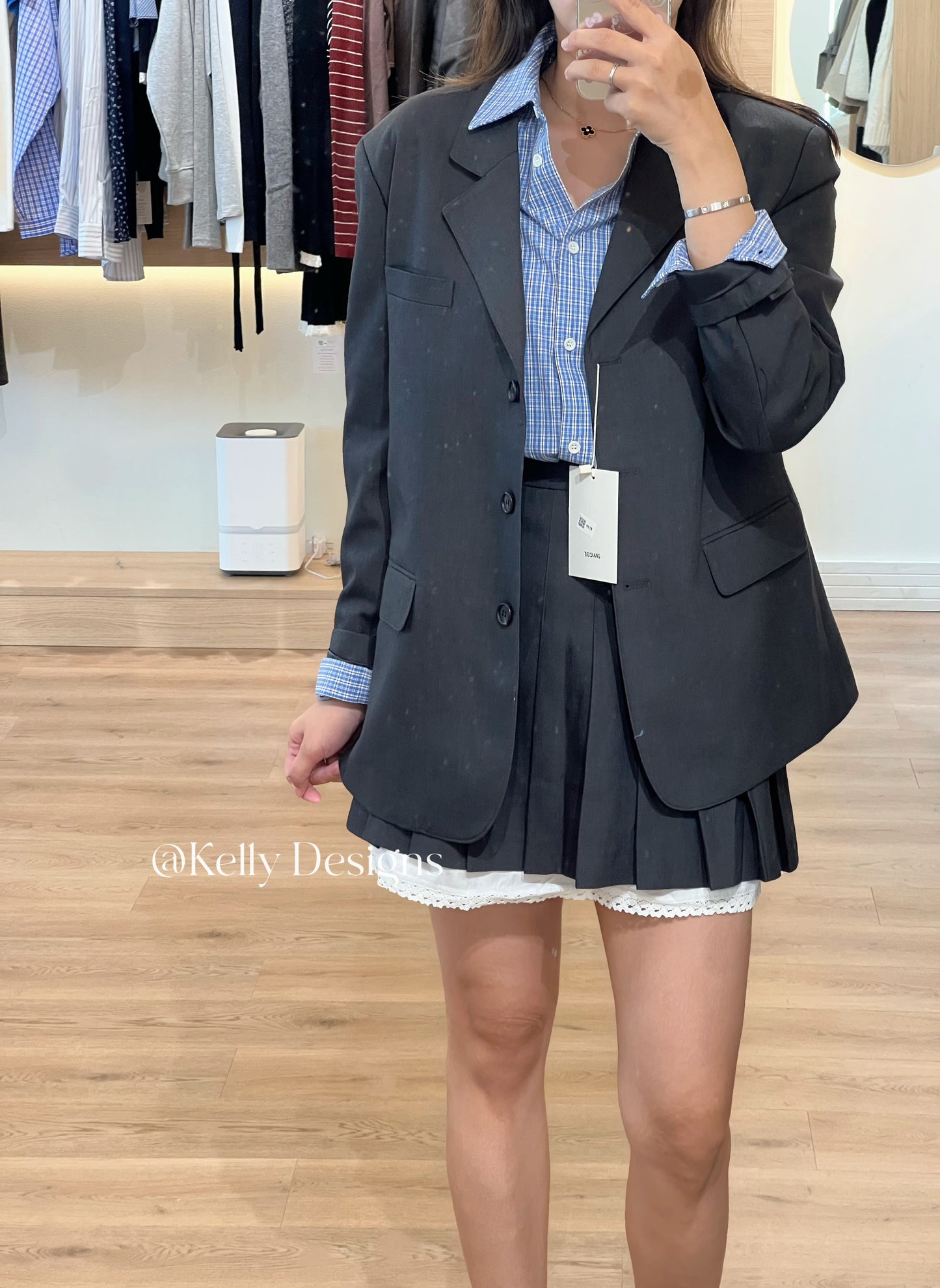 Korean APM Collection Dark Grey Blazer (Instock)