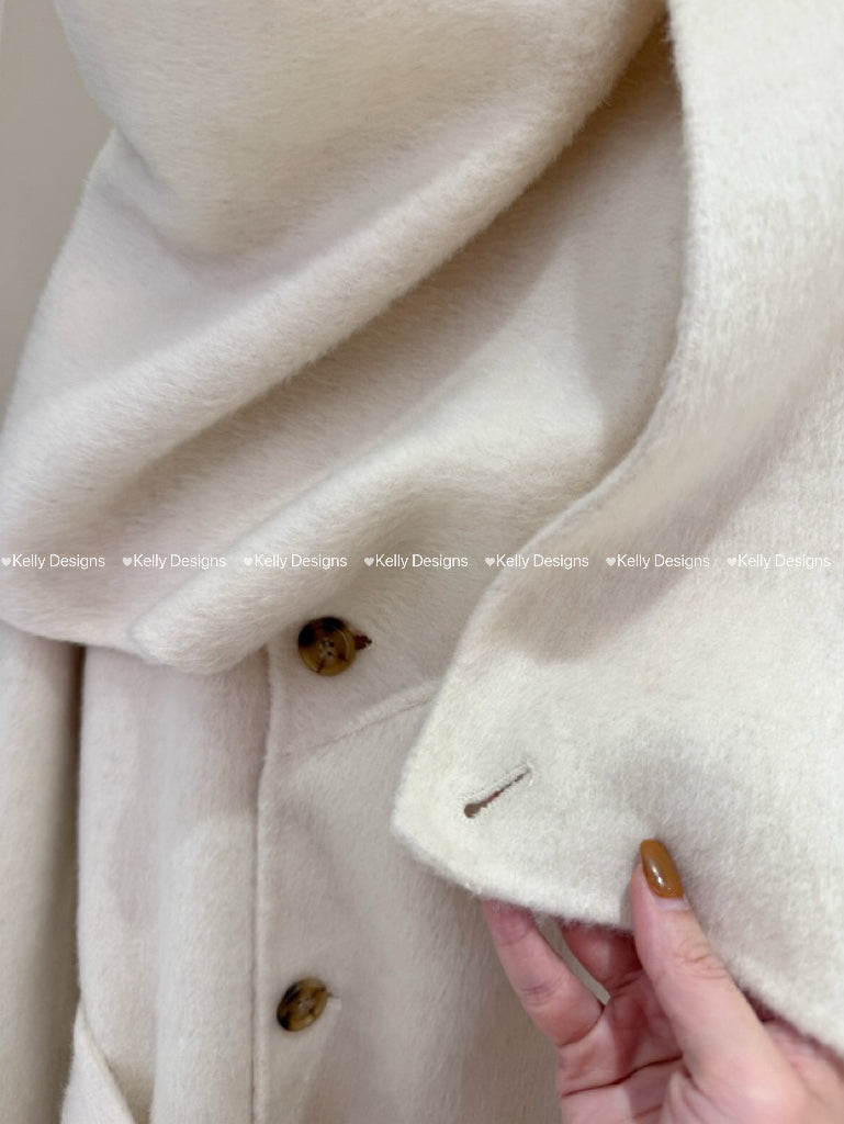 Kelly Designs Scarf Wool Coat (Instock)
