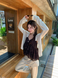 Kelly Designs Layer Brown Cami Top（Instock)