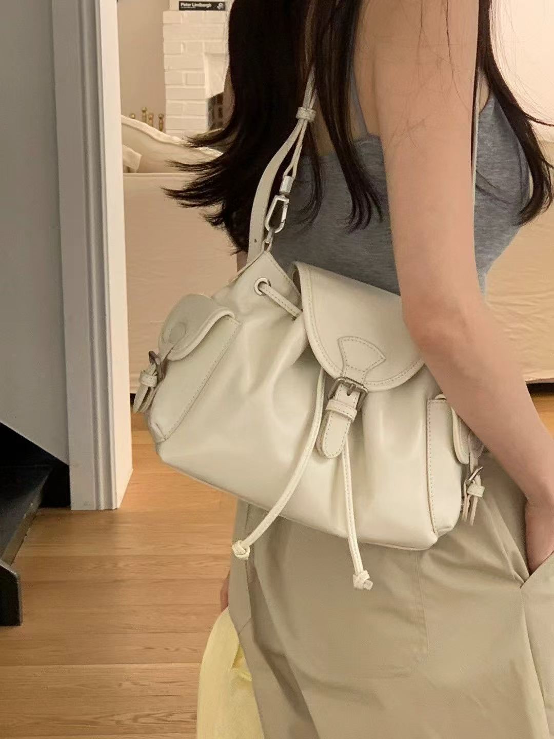 Sac à dos deux voies en cuir Coréen APM - 4 couleurs (En stock)