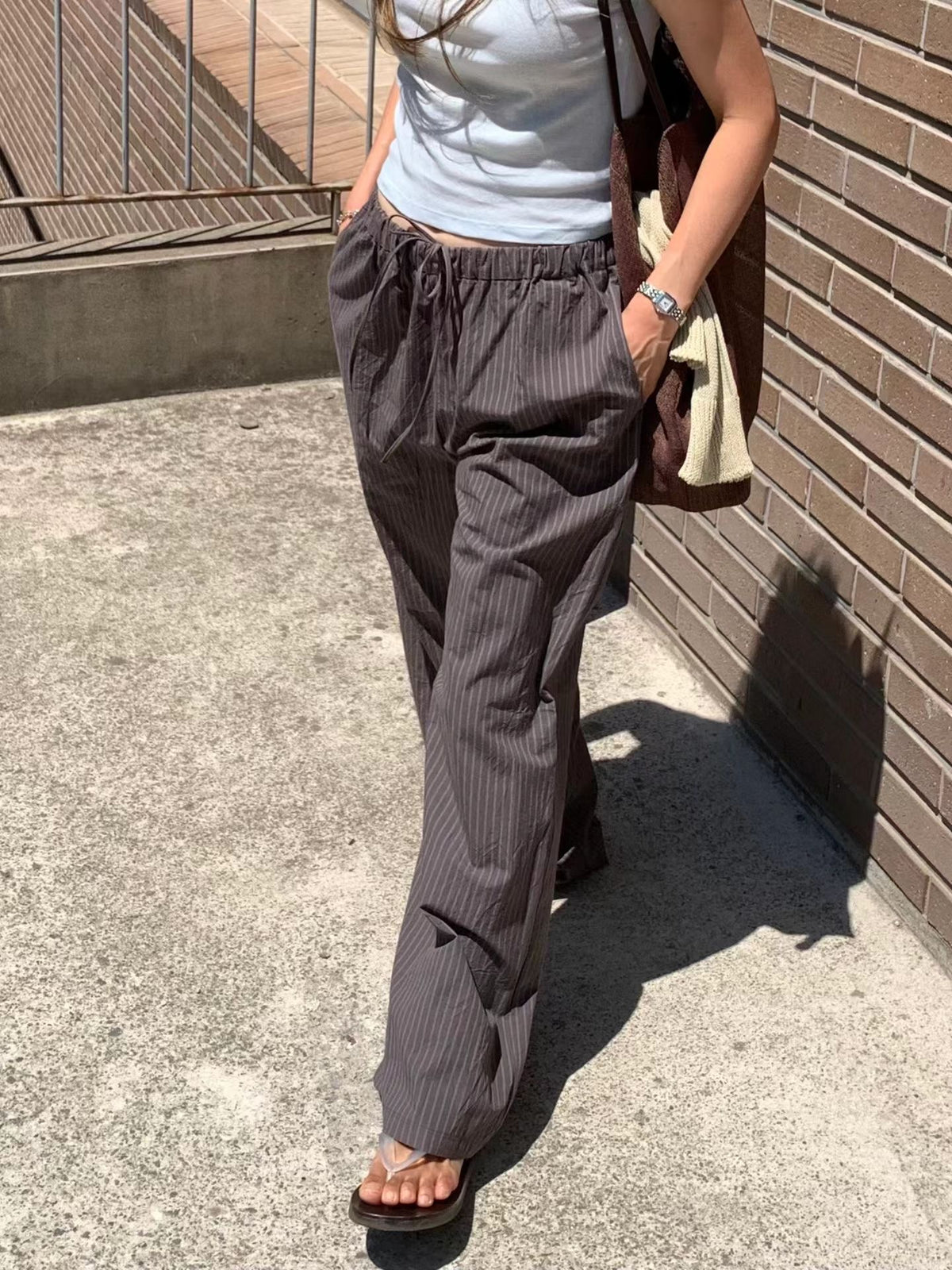 Korean APM Collection River Grey Pants (Instock)