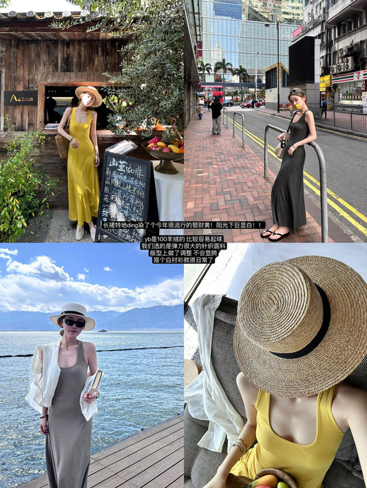 Kelly Designs U Neck Long Dress-3 Colors (Instock)