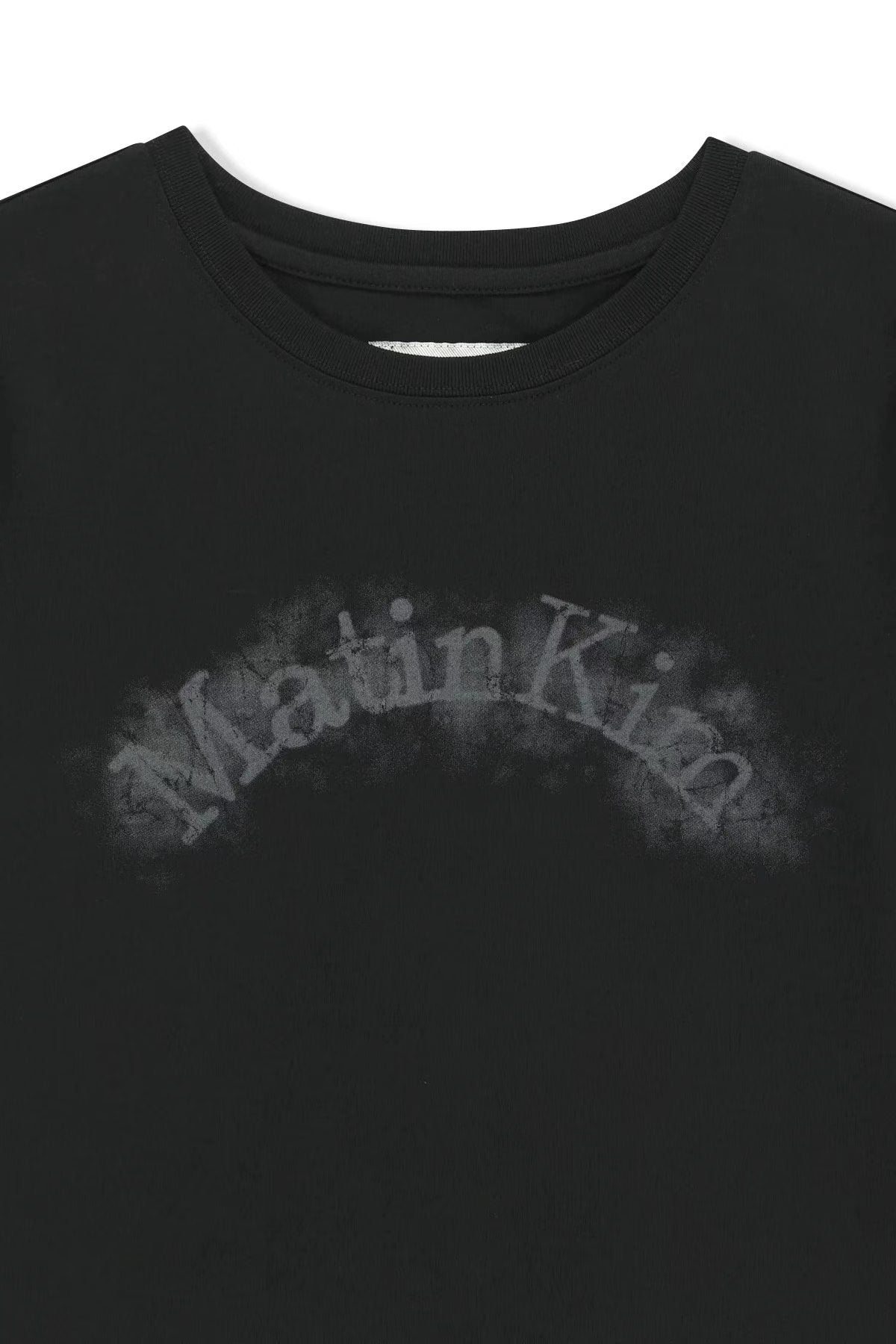 MATIN KIM LOGO CROP TOP IN BLACK (Instock)