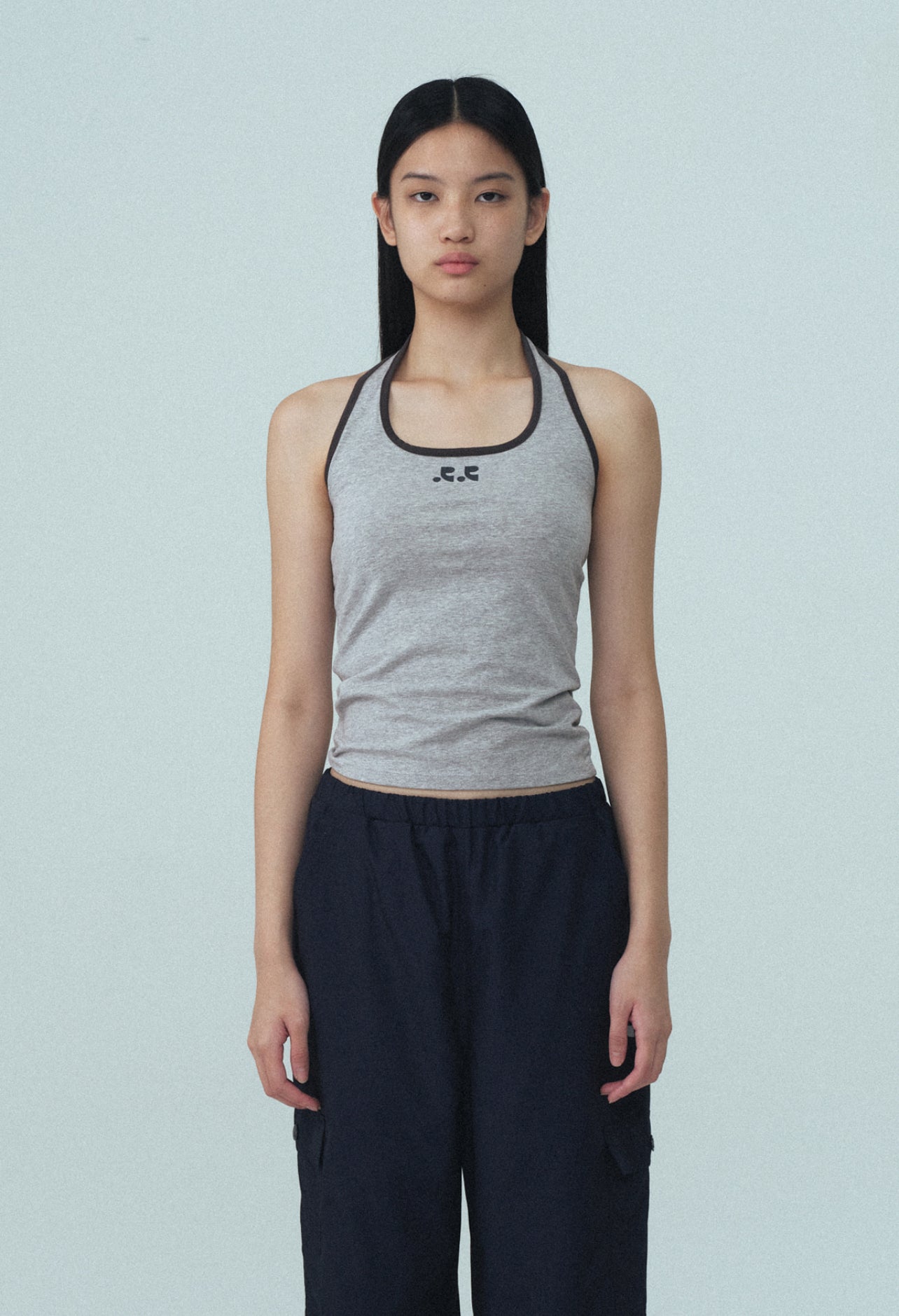 Rest & Recreation HALTER NECK SLEEVELESS - GREY (Instock)