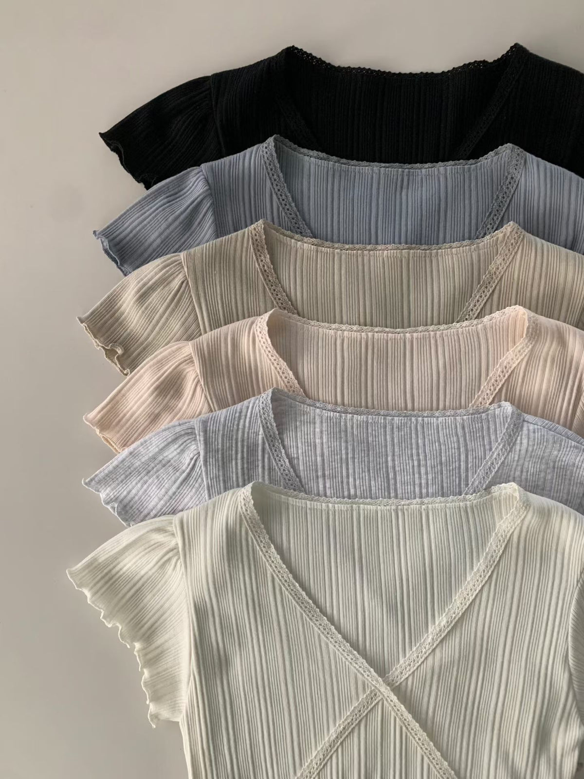 Korean APM Collection V neck Top - 3  Colors (Instock)