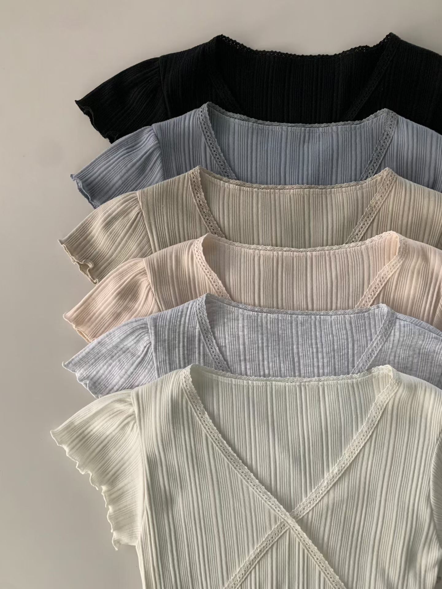 Korean APM Collection V neck Top - 3  Colors (Instock)