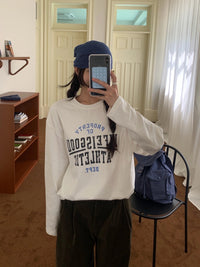 Kelly Designs Oversized Varsity Graphic Long Sleeve Tee (Instock)