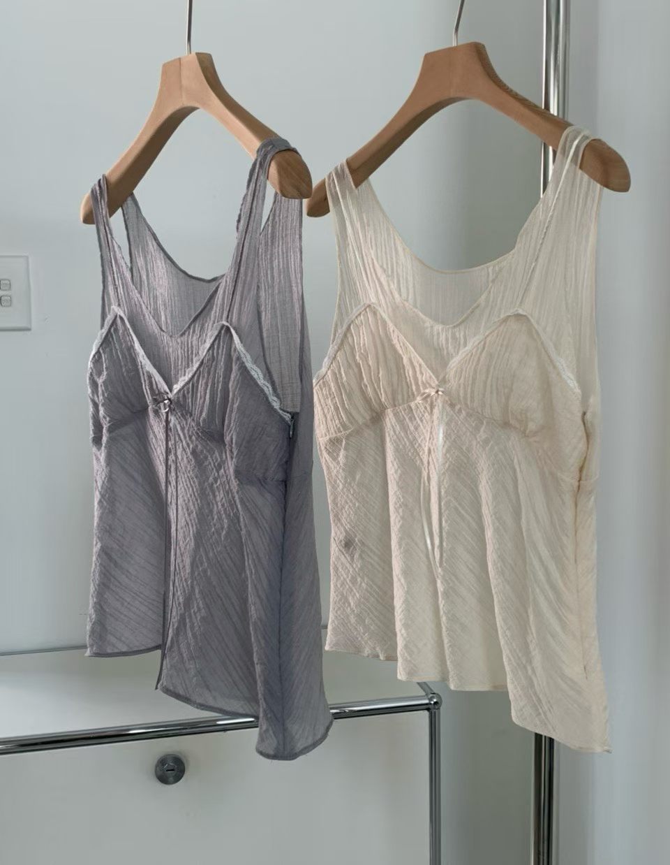 Korean APM Collection Shirt&Inner Lace Blouse-2 Colors (Instock)