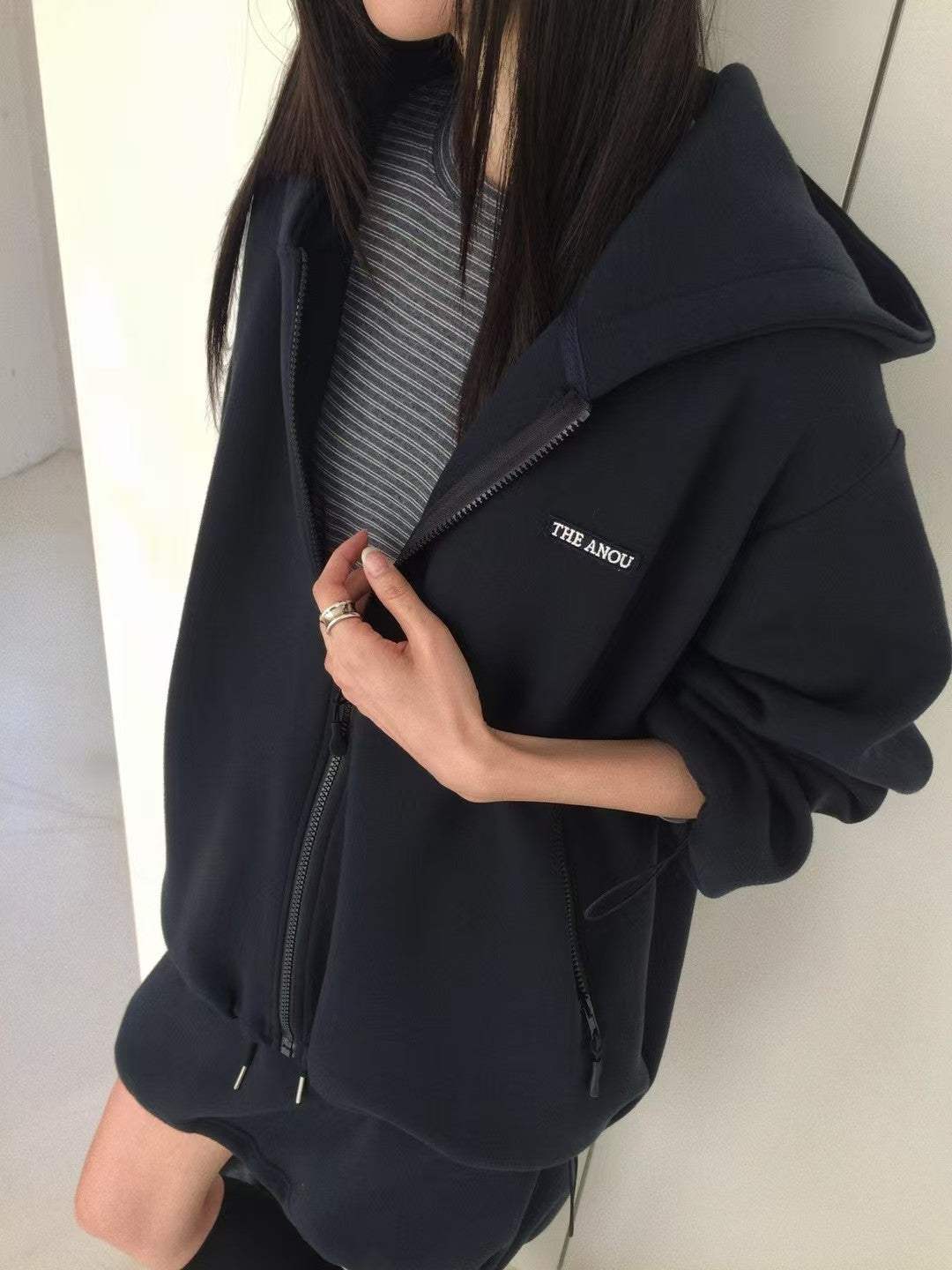 Korean APM Collection Spring Casual Jacket-Navy/Grey (Instock)