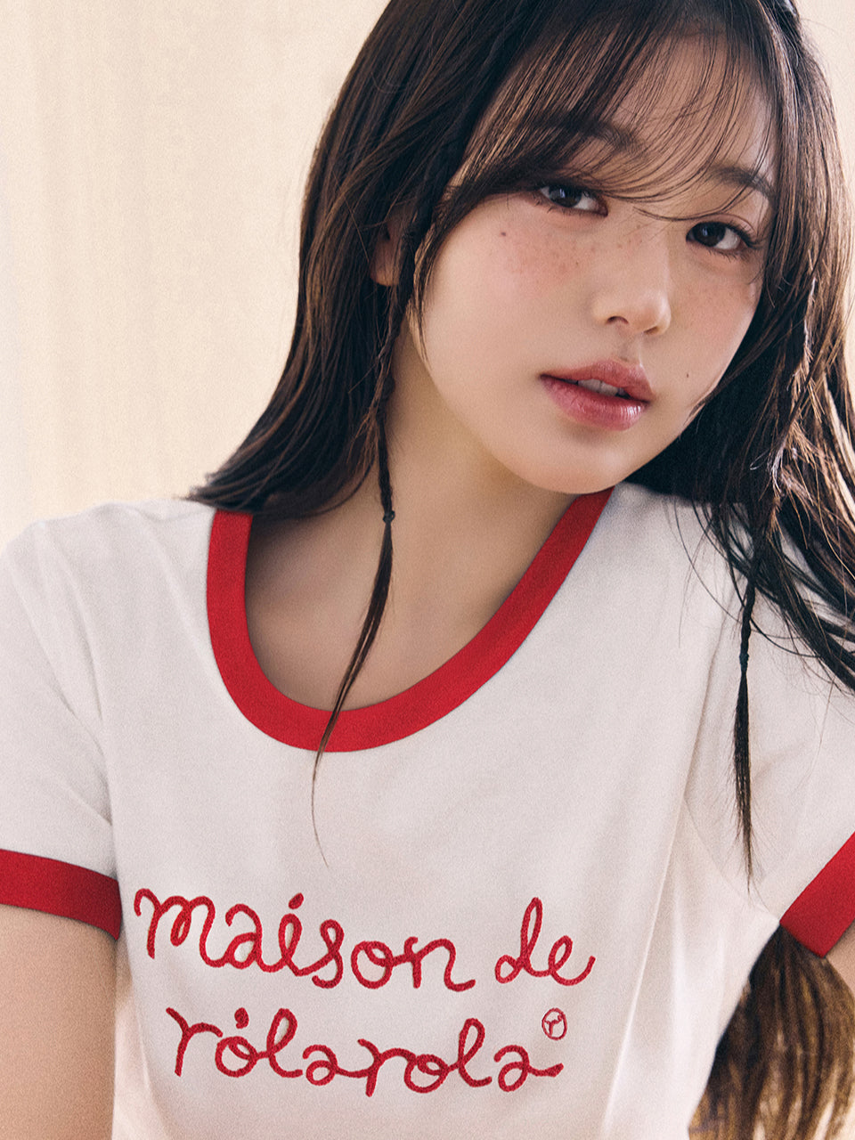MAISON DE ROLA RINGER T-SHIRT WH+RD (preorder)