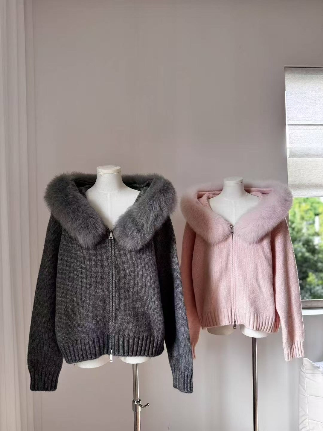 Kelly Designs 9 Colors Fox Fur Zip Up Jacket (Instock)