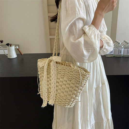 Kelly Designs Straw Shoulder Bag (Instock)