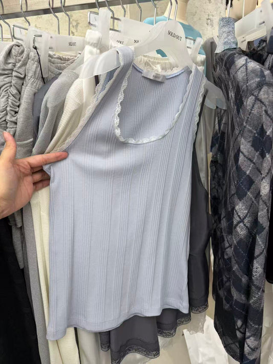 Korean APM Collection Soft Lace Tank Top (Instock)