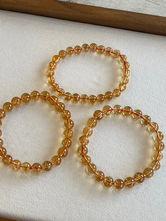 Kelly Designs Glitter Yellow Natural Crystal Bracelet (Instock)