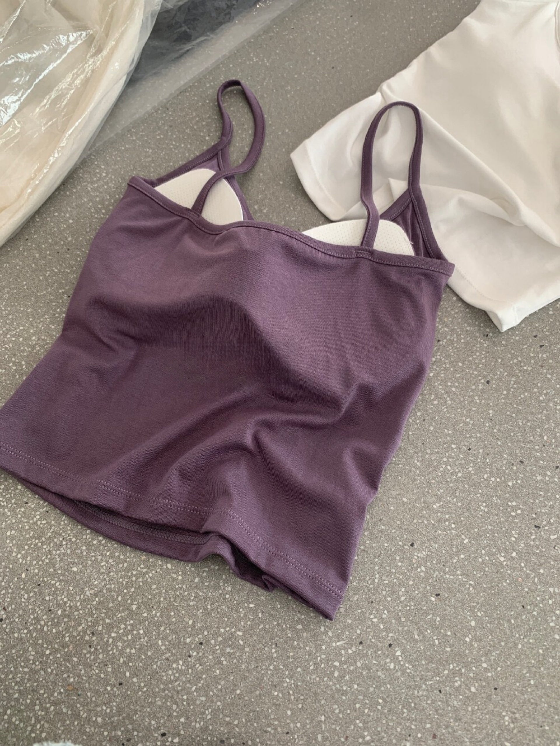 Kelly Designs Built-In Bra Cropped Cami Top (Instock)