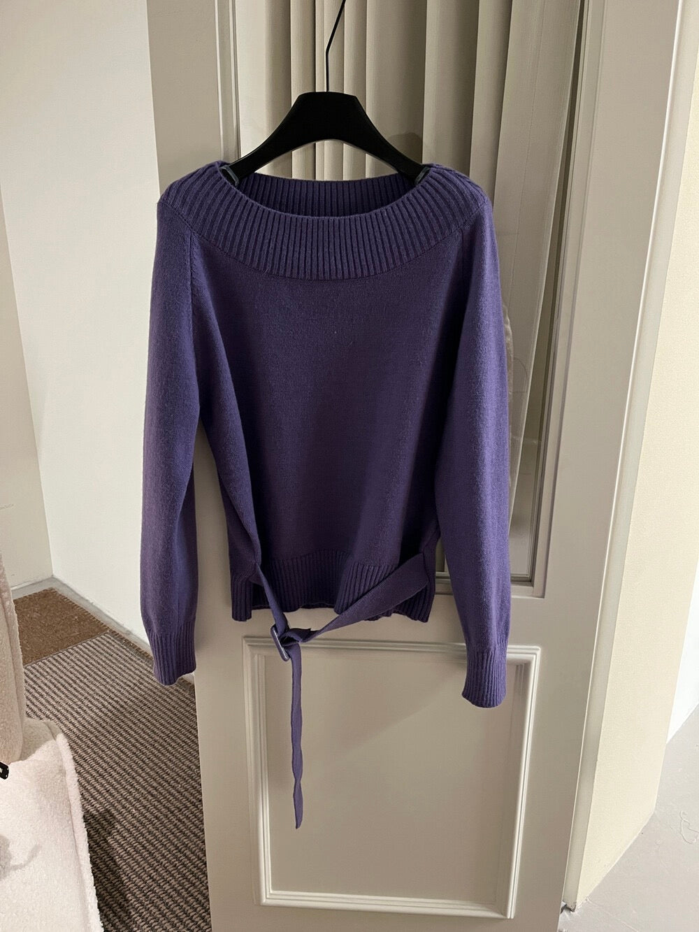 Kelly Designs Purple Wool Off Shoulder Top (Instock)