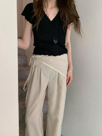 Korean APM Collection V neck Top - 3  Colors (Instock)