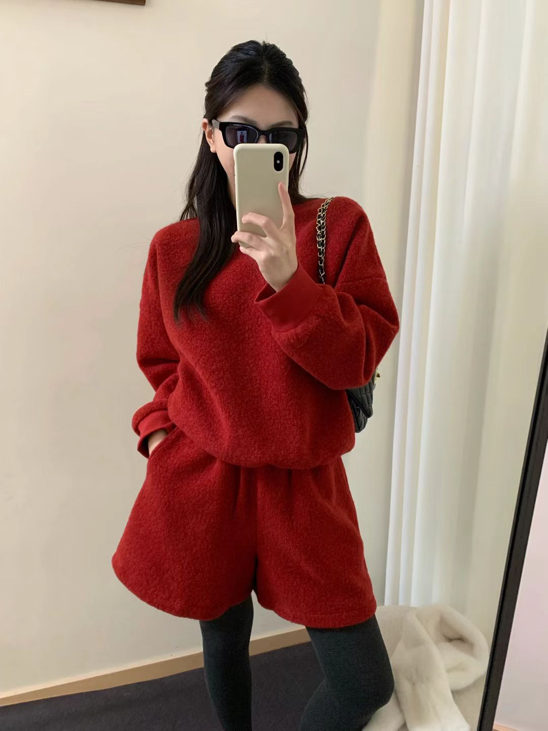 Kelly Designs Fleece Sweatshirt & Faux Fur Scarf 3-Piece Set (Instock)