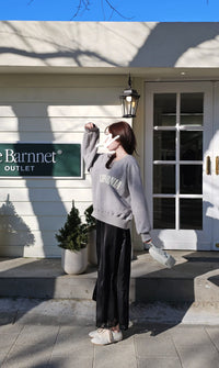 Korean California Oversized Sweatshirt – Grey (Instock)