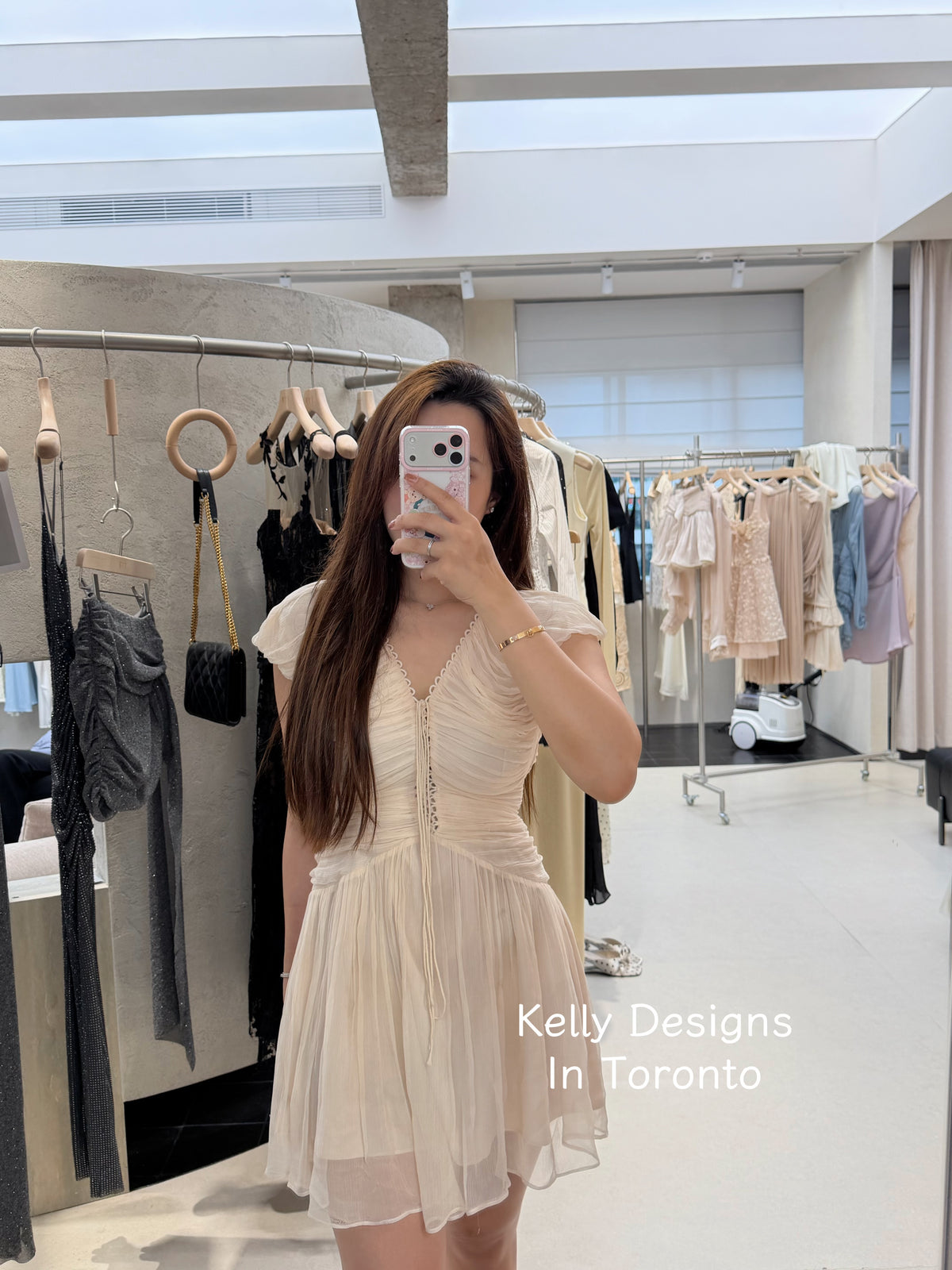 Kelly Designs Beige Mid Dress (Instock)