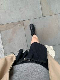 Korean Collection Ounce Wool Blend Relaxed Shorts (Instock)