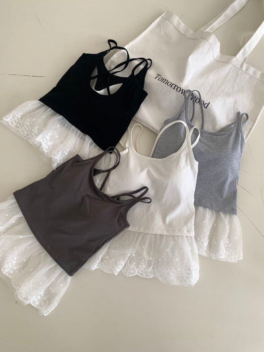 Kelly Designs Three Colors Bra Lace Layer Top (Instock)
