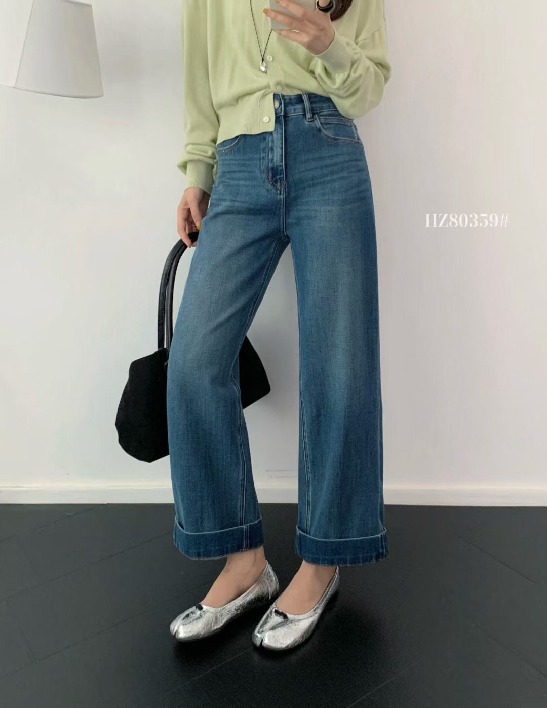 Kelly Designs Navy Fall Straight Jeans(Instock)