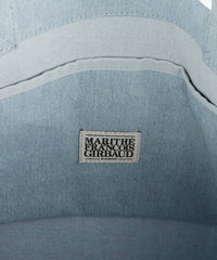 Marithe DRAWING CLASSIC LOGO DENIM ECO BAG light blue (Instock)