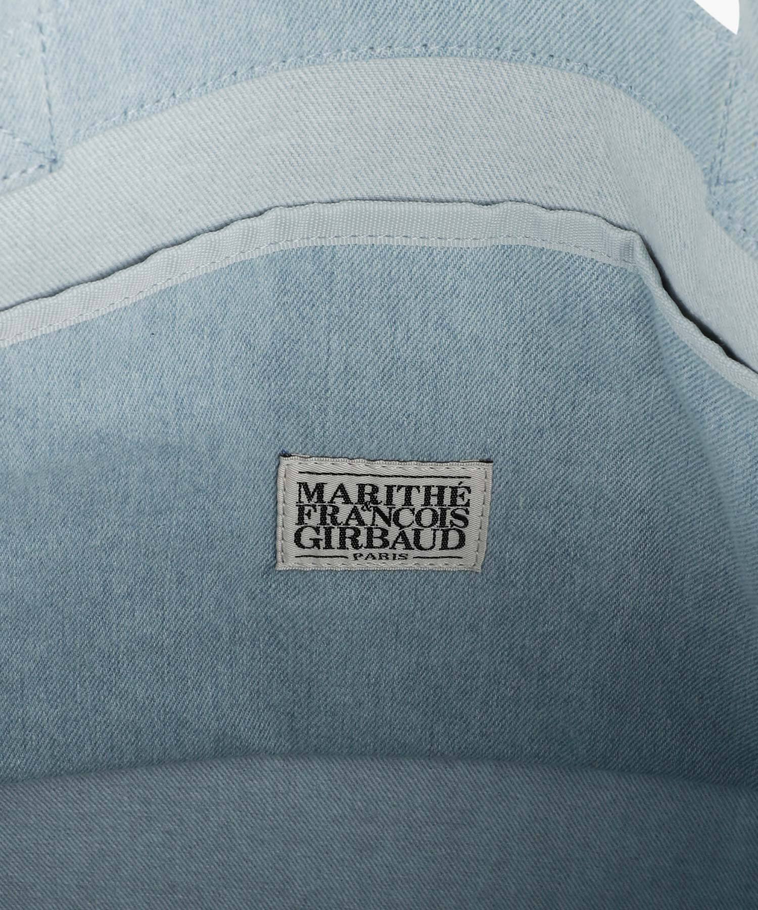 Marithe DRAWING CLASSIC LOGO DENIM ECO BAG light blue (Instock)