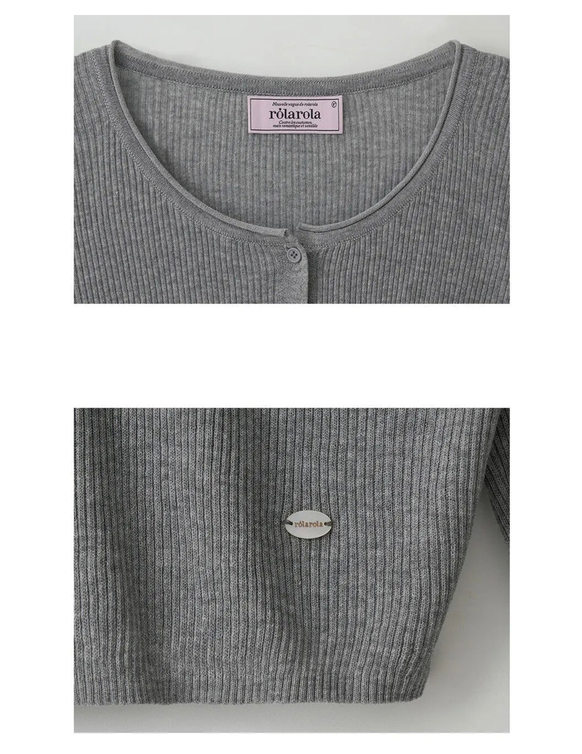ROLAROLA Basic Linen Cardigan Grey (Instock)