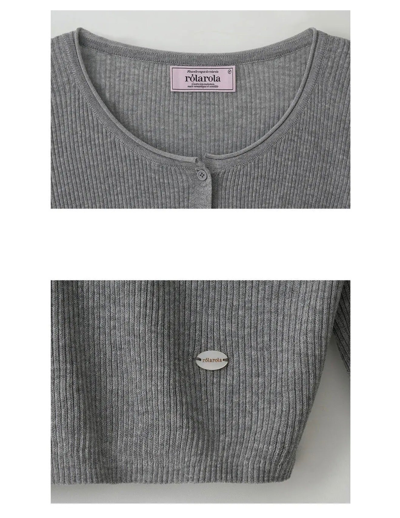 ROLAROLA Basic Linen Cardigan Grey (Instock)