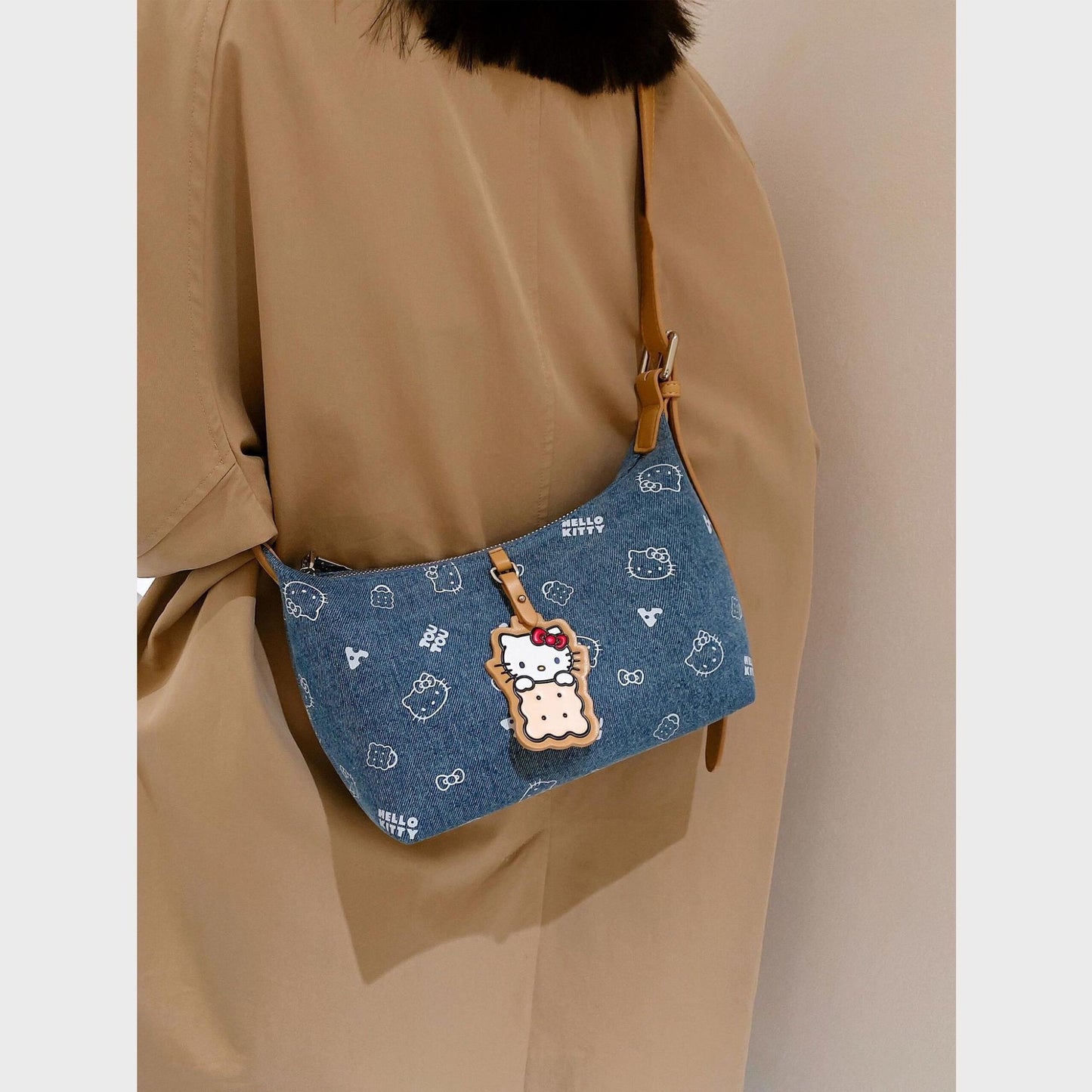 Kelly Designs Hello Kitty Denim Colors Shoulder Bag – Y2K Style(Preorder)