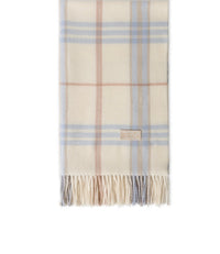 Mardi Mercredi Wool Check Muffler Scarf – Ivory/Contain Mardi Gift Box (Instock)