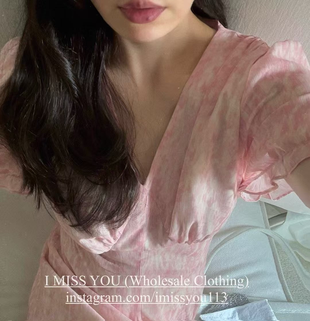 Korean APM Collection I Miss You Pink Dress (Instock)