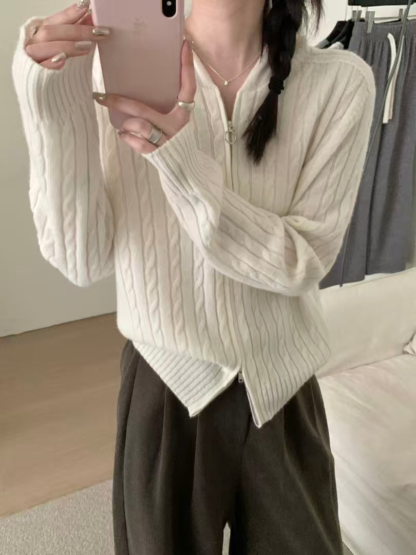 Kelly Designs Wool Multiple Colors Zip Up Cardigan (Instock)