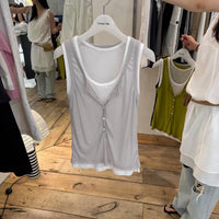 Korean APM Collection Fake 2Pcs Tank Top - 3 Colors (Instock)