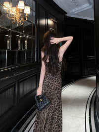 Kelly Designs 100% Mulberry Silk Leopard Print Slip Maxi Dress – Bias Cut Cami Dress (Instock)