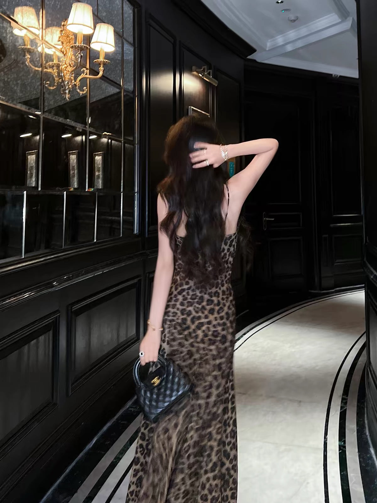 Kelly Designs 100% Mulberry Silk Leopard Print Slip Maxi Dress – Bias Cut Cami Dress (Instock)