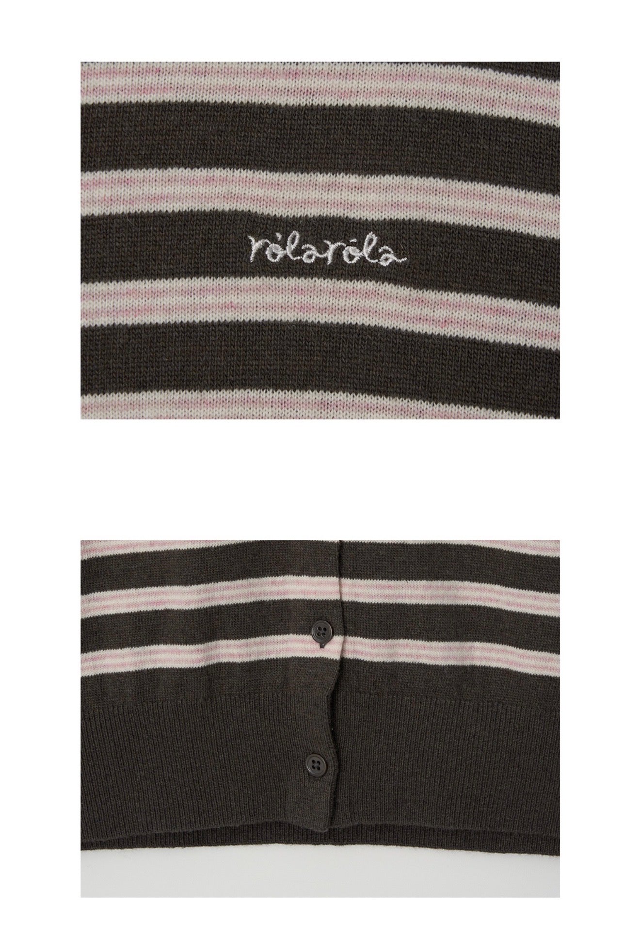 Korean Collection | Rola Rola Stripe Knit Cardigan (Instock)