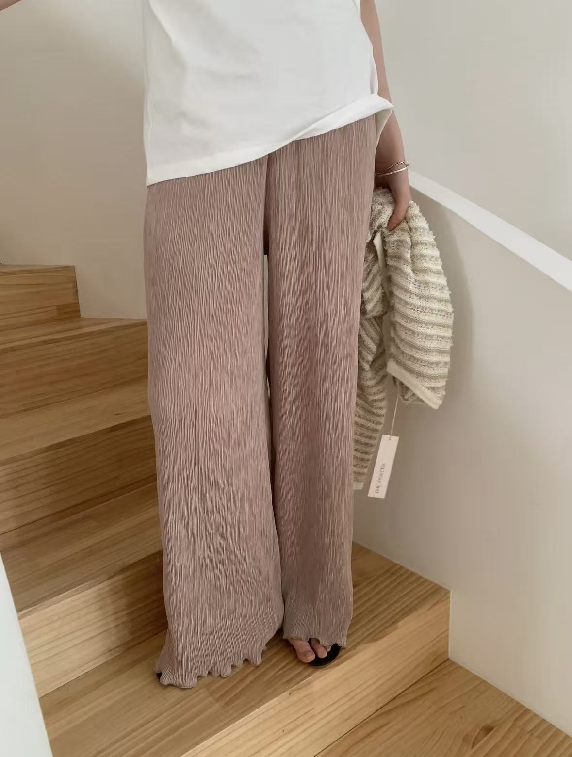 Korean APM Pleated Wide-Leg Pants (Instock)